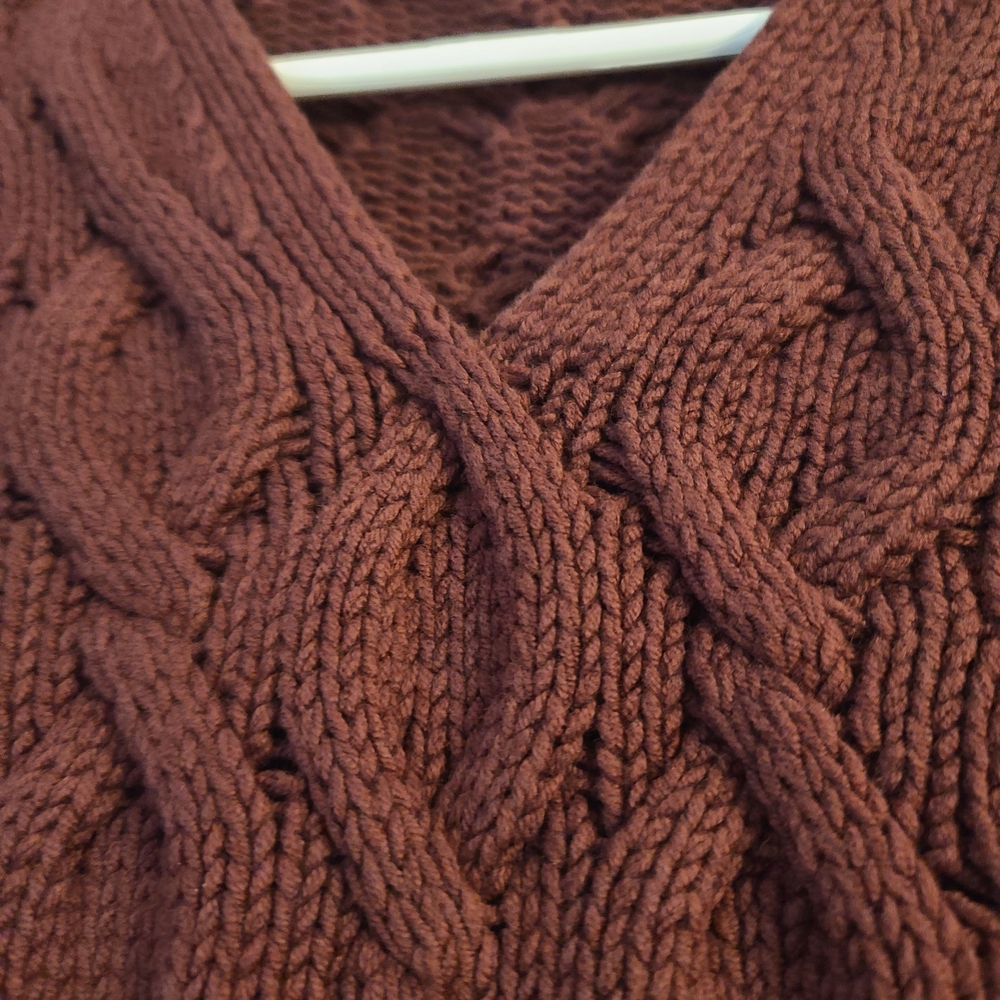 Tommy Hilfiger Burgundy V-Neck Sweater - Picture 6 of 9